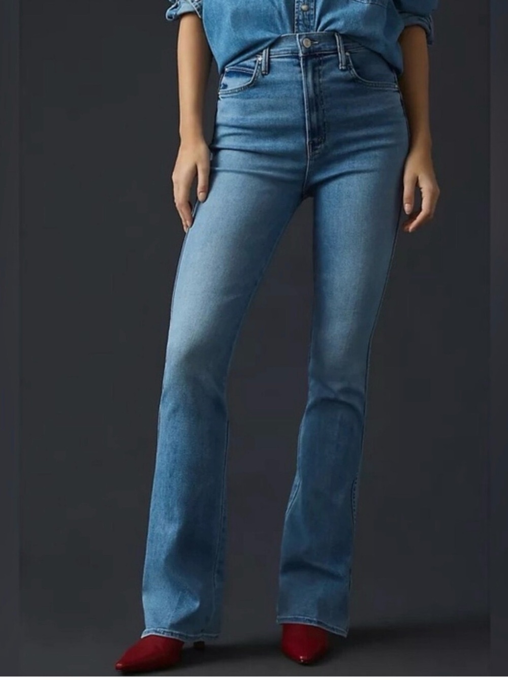 MOTHER High Waisted Smokin Double Heel Jeans in County Line - 28 NWT